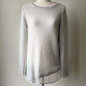The Limited | Sequin Sweater | Light Gray | Medium